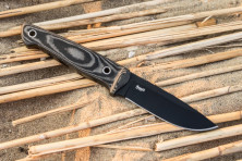 Ніж Kizlyar Supreme Santi чорний, сталь AUS8