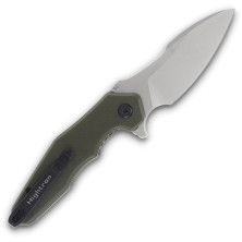 Ніж Hightron Mini Ventura, D2, G10, зелений, сталевий stonewash клинок