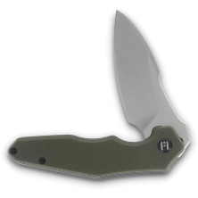 Ніж Hightron Mini Ventura, D2, G10, зелений, сталевий stonewash клинок