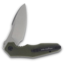 Ніж Hightron Mini Ventura, D2, G10, зелений, сталевий stonewash клинок