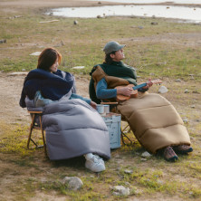 Спальник з капюшоном Naturehike Sunny Day PL02 U450 CNK2550WS028, (3,9°C), лівий, блакитно-синій