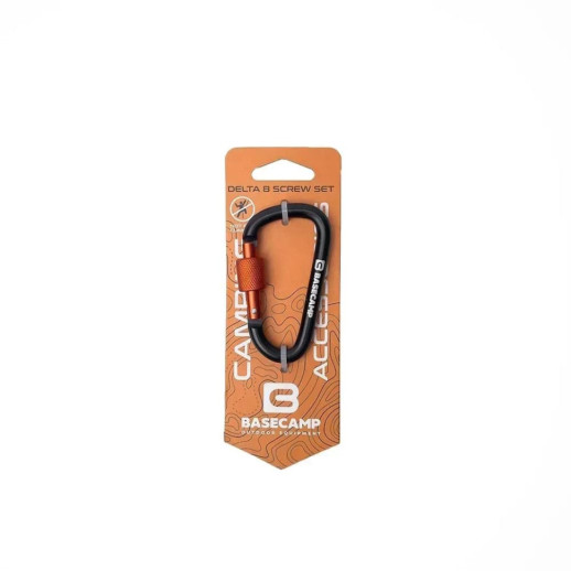 Карабін алюмінієвий сервісний Base Camp Delta 8 Screw Set, Black (BCP 61115)