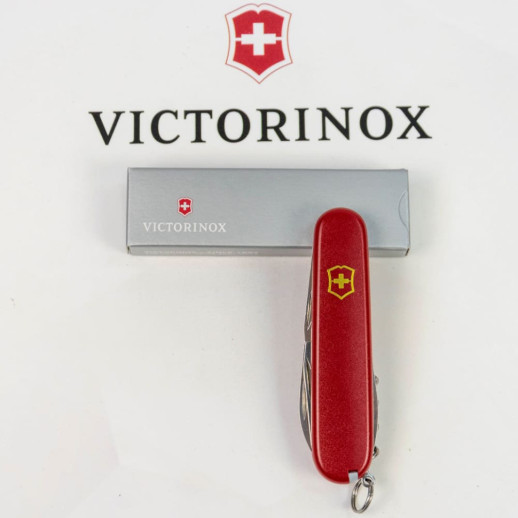 Складаний ніж Victorinox SPARTAN MAT червоний матовий лак з жовт.лого