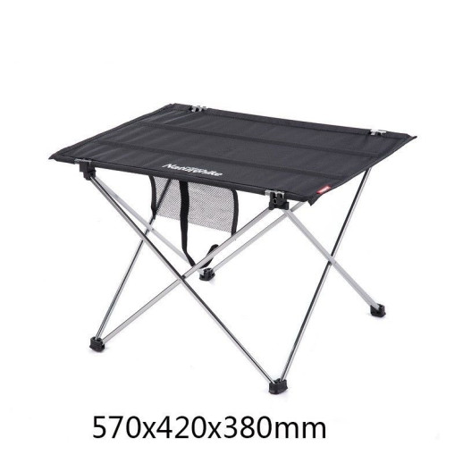 Столик складаний Naturehike S 570х420х380 мм NH15Z012-S Чорний