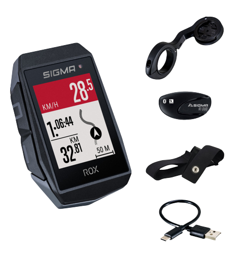 Велокомп'ютер Sigma Sport ROX 11.1 EVO HR Set Black