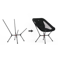 Стілець складаний ультралегкий Naturehike CNK2550JJ013 Yamami YL01, розмір М, алюміній, чорний