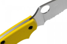 Ніж Spyderco Salt UK Penknife, LC200N, напівсеррейтор-жовтий