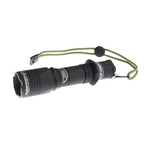 Пошуковий тактичний ліхтар Armytek Dobermann Black XP-L HI Warm (F02003BW)