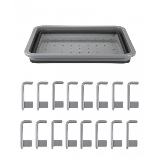 Сушарка для посуду складна Summit Pop Dish Rack Drainer Black /Grey