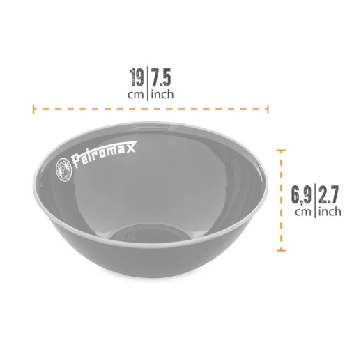 Набір мисок емальованих Petromax Enamel Bowls 1 л Чорний (2 шт)