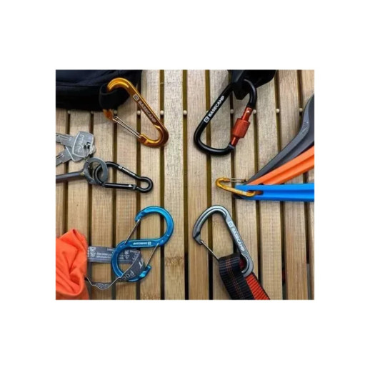 Карабін алюмінієвий сервісний Base Camp Delta 8 Screw Set, Grey (BCP 61116)