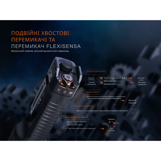 Ліхтар тактичний з червоним світлом Fenix TK35R 5800 лм | Лімітована серія