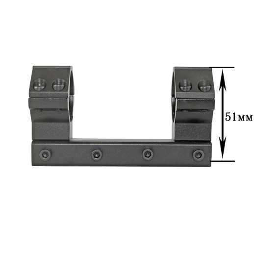 Кріплення на зброю для ліхтаря 2x30 мм на планку Вівера 9 мм (без упаковки)