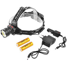 Ліхтар налобний Police 8004-T6+COB, 2x18650, ЗУ 220V/12V, zoom, BOX