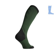 Компресійні гольфи захисні демісезонні Protector LongDry PRO чорно-зелені S 36-39