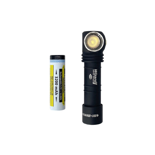 Налобний ліхтар Armytek Wizard Pro Magnet USB + 18650 Nichia LED Warm CRI