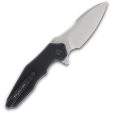 Ніж Hightron Mini Ventura, D2, G10, чорний, сталевий stonewash клинок