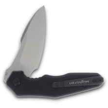 Ніж Hightron Mini Ventura, D2, G10, чорний, сталевий stonewash клинок