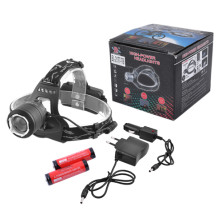 Ліхтар на лоб Police 2177-T6, 2х18650, ЗУ 220v /12v, zoom, шипи, signal light, BOX