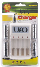 Зарядний пристрій UFO KN-8003 + 4 акумулятора UFO HR6 NI-MH 2500MAH