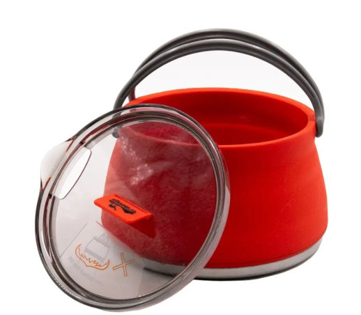 Чайник Tramp силіконовий з металевим дном 1Л червоний TRC-125