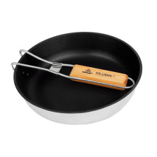 Сковорода Силумін похідна з антипригарним покриттям з ручкою, БЛС24