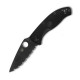 Ніж Spyderco Tenacious Black Blade FRN серрейтор (C122SBBK)