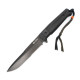 Ніж Kizlyar Supreme Alpha чорний, сталь D2, серрейтор, чорні піхви