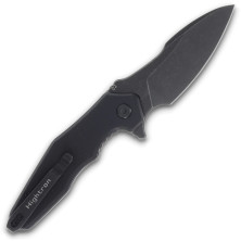 Ніж Hightron Mini Ventura, D2, G10, чорний, чорний stonewash клинок