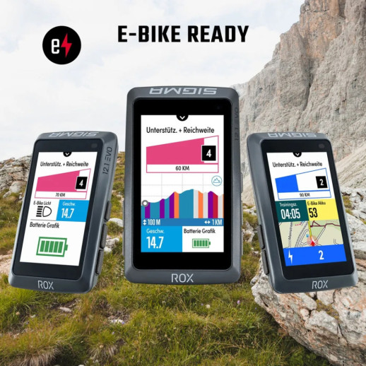 Велокомп'ютер Sigma Sport ROX 12.1 EVO Sensor Set Gray