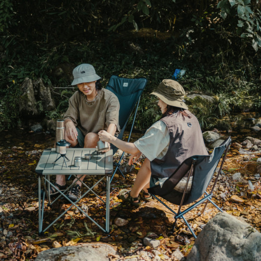 Стілець складаний ультралегкий Naturehike Stellaluna L04 CNK2450JJ015, розмір М, алюміній, сірий