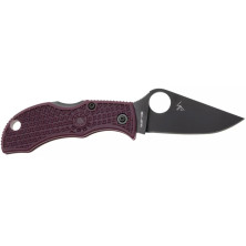 Ніж Spyderco Manbug Black Blade, Micro-Melt PD#1, FRN burgundy