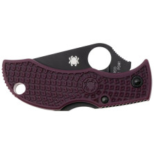 Ніж Spyderco Manbug Black Blade, Micro-Melt PD#1, FRN burgundy