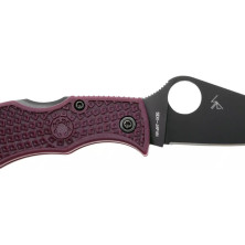 Ніж Spyderco Manbug Black Blade, Micro-Melt PD#1, FRN burgundy