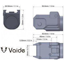Підствольний ліхтар Vector Optics Vaide Scrapper Subcompact Pistol Flashlight 500 Лм