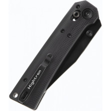 Ніж Hightron Pathwright, 14C28N, G10, чорний, чорний клинок
