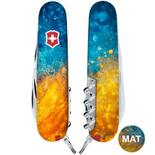 Складаний ніж Victorinox SPARTAN UKRAINE Жовто-сині бризки