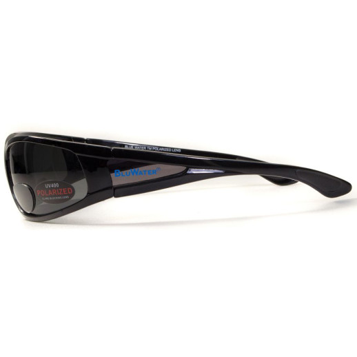 Окуляри BluWater Bifocal - 3 (+2.0) Polarized (gray) чорна біфокальна лінза з діоптріями