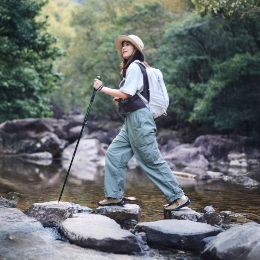 Трекінгова палиця 3-сек. Naturehike CNK2550DS010, 55-120 см, алюміній, зелена