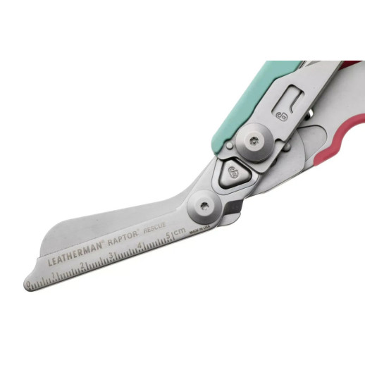 Ножиці Leatherman Raptor Rescue, бірюзово-рожеві, utility чохол