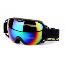 Маска для лиж і сноуборду Sposune HX012-1 Glossy Black-Revo Rainbow