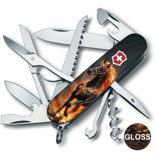 Складаний ніж Victorinox HUNTSMAN ZODIAC Золотий кінь 1.3713.Z5220pk