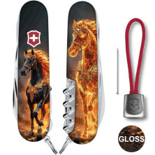 Складаний ніж Victorinox HUNTSMAN ZODIAC Золотий кінь 1.3713.Z5220pk