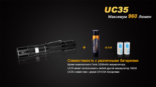 Кишеньковий ліхтар Fenix UC35 XM-L2 (U2), 1000 люмен