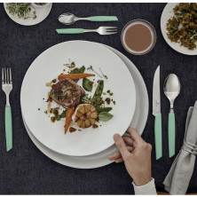 Набір кухонний Victorinox Swiss Modern Table Set 24 шт з м'ятою. ручкою (6 ножів steak, 6 виделок, 6 ложок, 6 ложок)