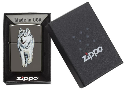 Запальничка Zippo 150 Wolf Black Ice 769