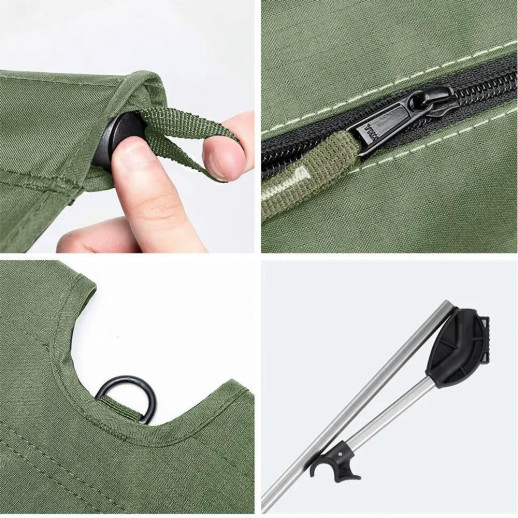 Ліжко складане Naturehike XJC05 NH20JJ001, Поліестер Oxford / алюміній (хакі)