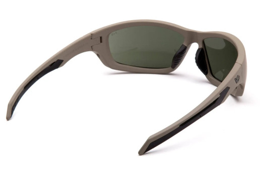 Окуляри захисні Venture Gear Tactical Howitzer Tan (forest gray) Anti-Fog, чорно-зелені в пісочній оправі