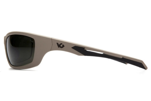 Окуляри захисні Venture Gear Tactical Howitzer Tan (forest gray) Anti-Fog, чорно-зелені в пісочній оправі
