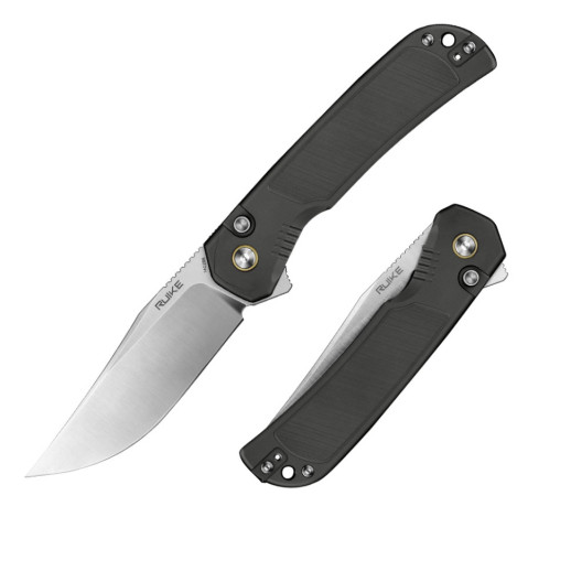 Ніж складаний туристичний Ruike P192-AK, (9.1 см) 14C28N / алюмінієвий сплав 6063, сірий